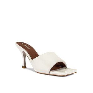 Alohas Puffy Mules in Grey/White Leather 38 Womens High Heels